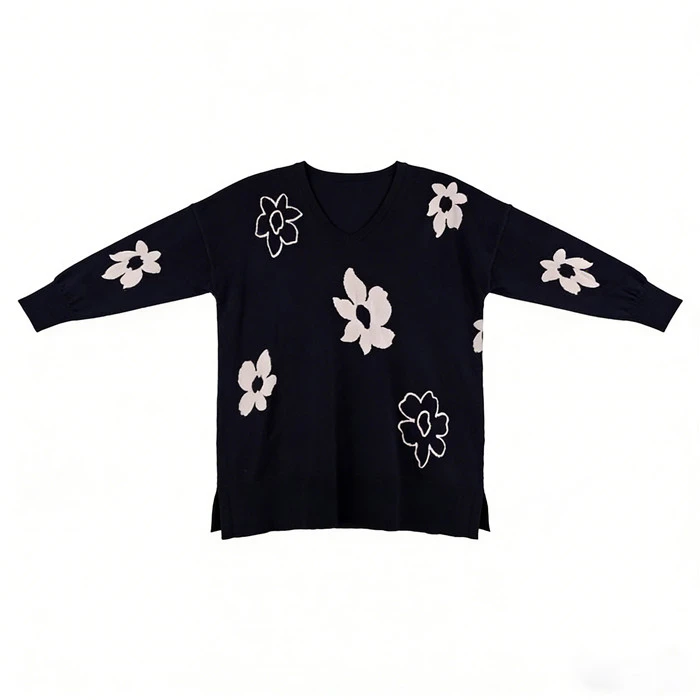 Long Floral Women Sweater high quality